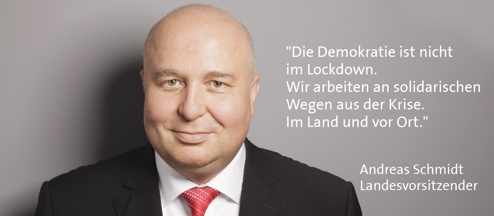 Andreas Schmidt, Landesvorsitzender - Die Demokratie ist nicht im Lockdown.